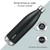 Bolt Double Wall Bottle, Matte Black - Image 2