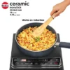Induction Compatible Ceramic Nonstick Frying Pan 16 cm with Glass Lid - Image 2