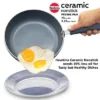 Induction Compatible Ceramic Nonstick Frying Pan 19 cm with Glass Lid - Image 3