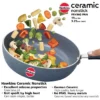 Induction Compatible Ceramic Nonstick Frying Pan 19 cm with Glass Lid - Image 5