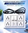 4 Socket 4 Switch Extension Board